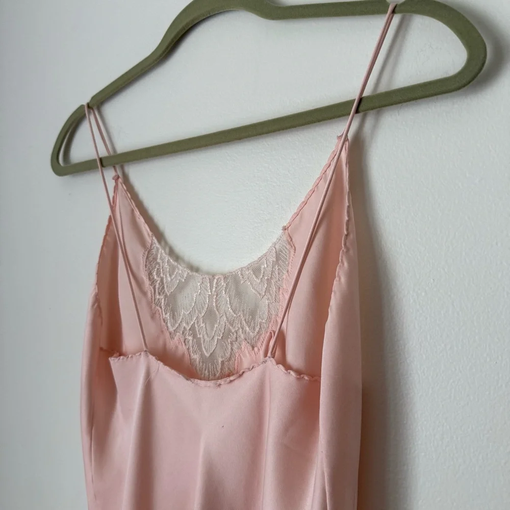 Ralph Montenero Vintage Pink Peignoir Set Maxi Slip Nightgown and Robe S